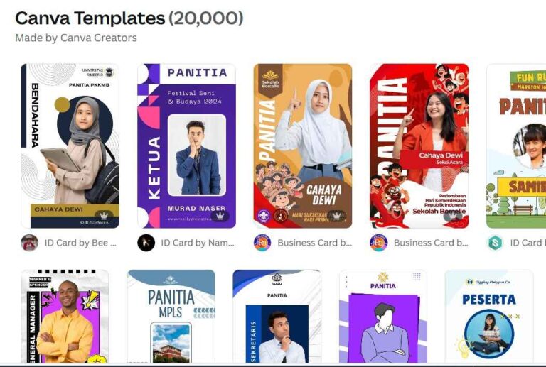 ID Card Panitia Keren? Ini Cara Cari Contohnya di Canva